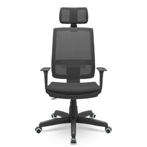 CADEIRA BRIZZA PRESIDENTE C/ ENCOSTO DE CABEÇA ERGONÔMICA
