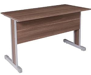 MESA SECRETÁRIA PRATA PÉ DE AÇO